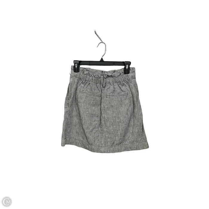 Skirt Mini & Short By Loft In Striped Pattern, Size: 0