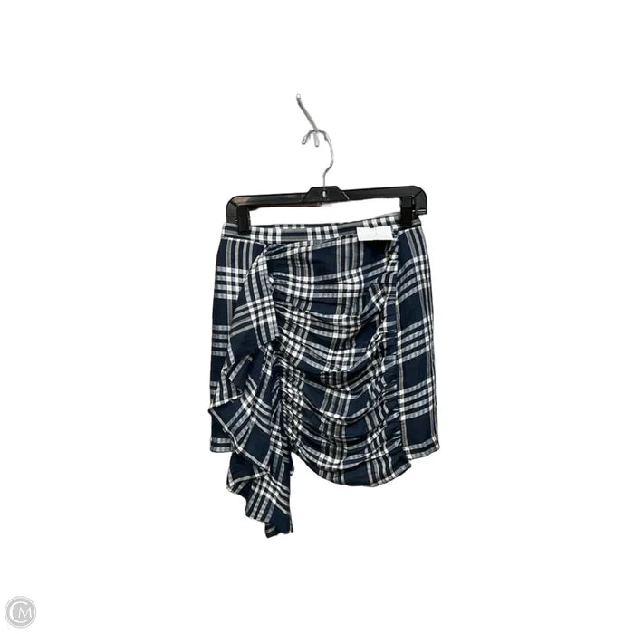 Skirt Mini & Short By Zara Women In Plaid Pattern, Size: 4