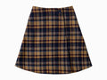 skirt wool multi plaid wrap look - multi