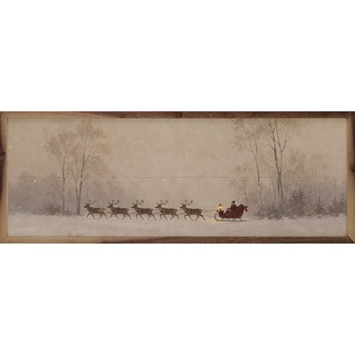 Sleigh Across Winter Meadow