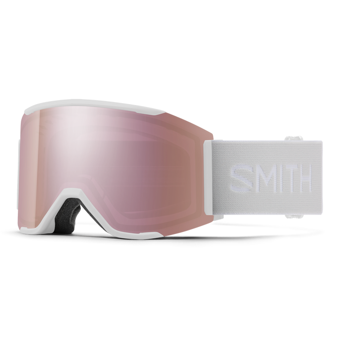 Smith Squad MAG Low Bridge Fit - White Vapor | ChromaPop Everyday Rose Gold Mirror