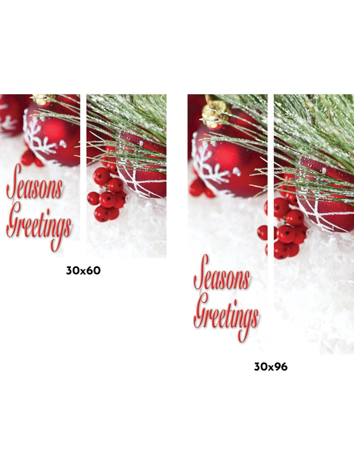 Snow & Berries Double Vinyl Banner Set Dekra-Lite