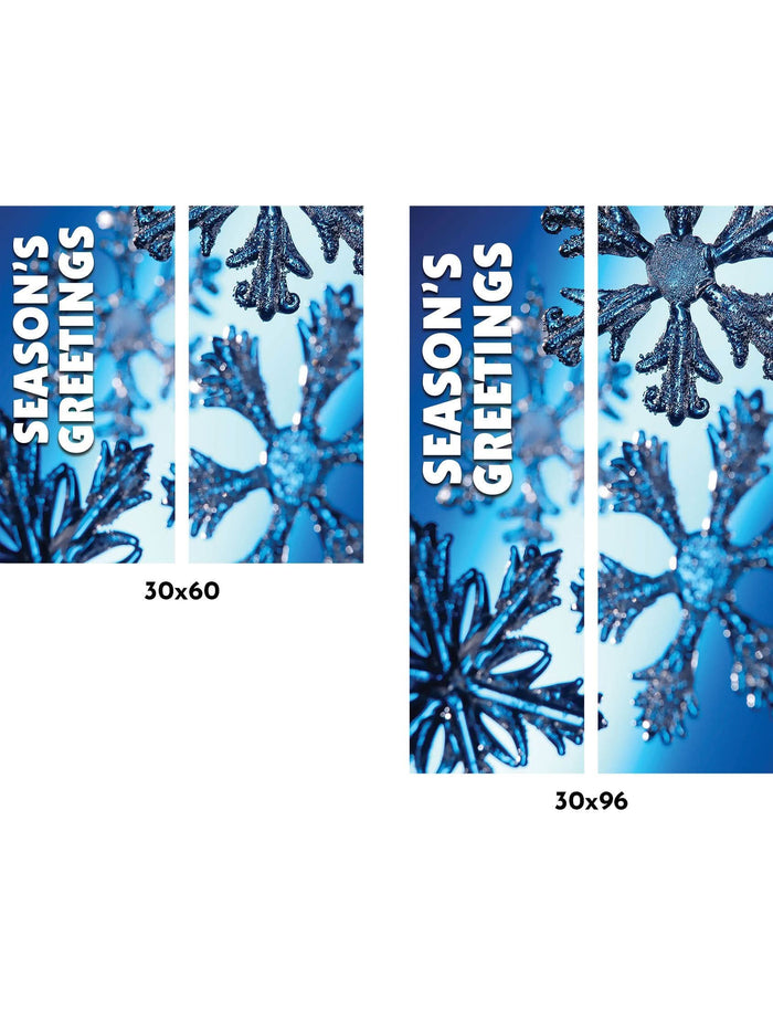 Snowfall Blue Double Vinyl Banner Set Dekra-Lite