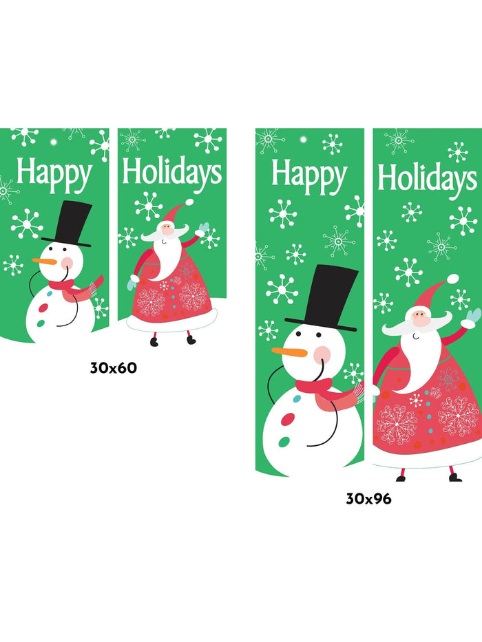 Snowman & Santa Double Vinyl Banner Set Dekra-Lite