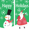 Snowman & Santa Double Vinyl Banner Set Dekra-Lite