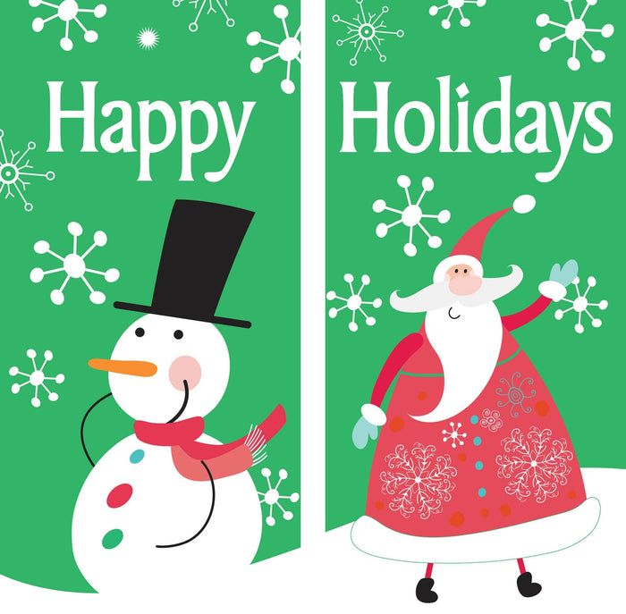Snowman & Santa Double Vinyl Banner Set Dekra-Lite
