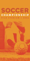 Promotional poster for a soccer championship event at Pilo Stadium in 2026 with a person kicking a soccer ball.