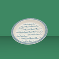Speckle and Spot Bamboo Pet Bowl Waves