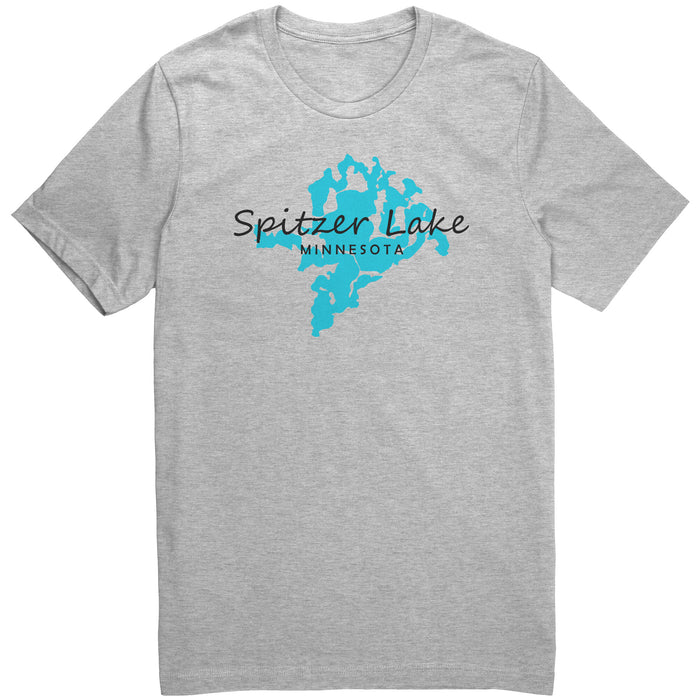Spitzer Lake Map Unisex Tee BLK Art
