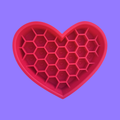 Spot N Knot Slow Feeder Heart Red