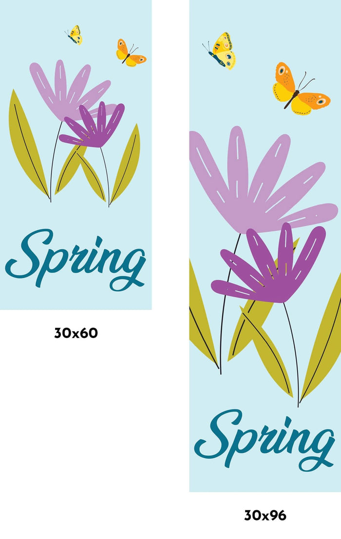 Spring - Flowers with Butterflies Single Vinyl Banner Dekra-Lite
