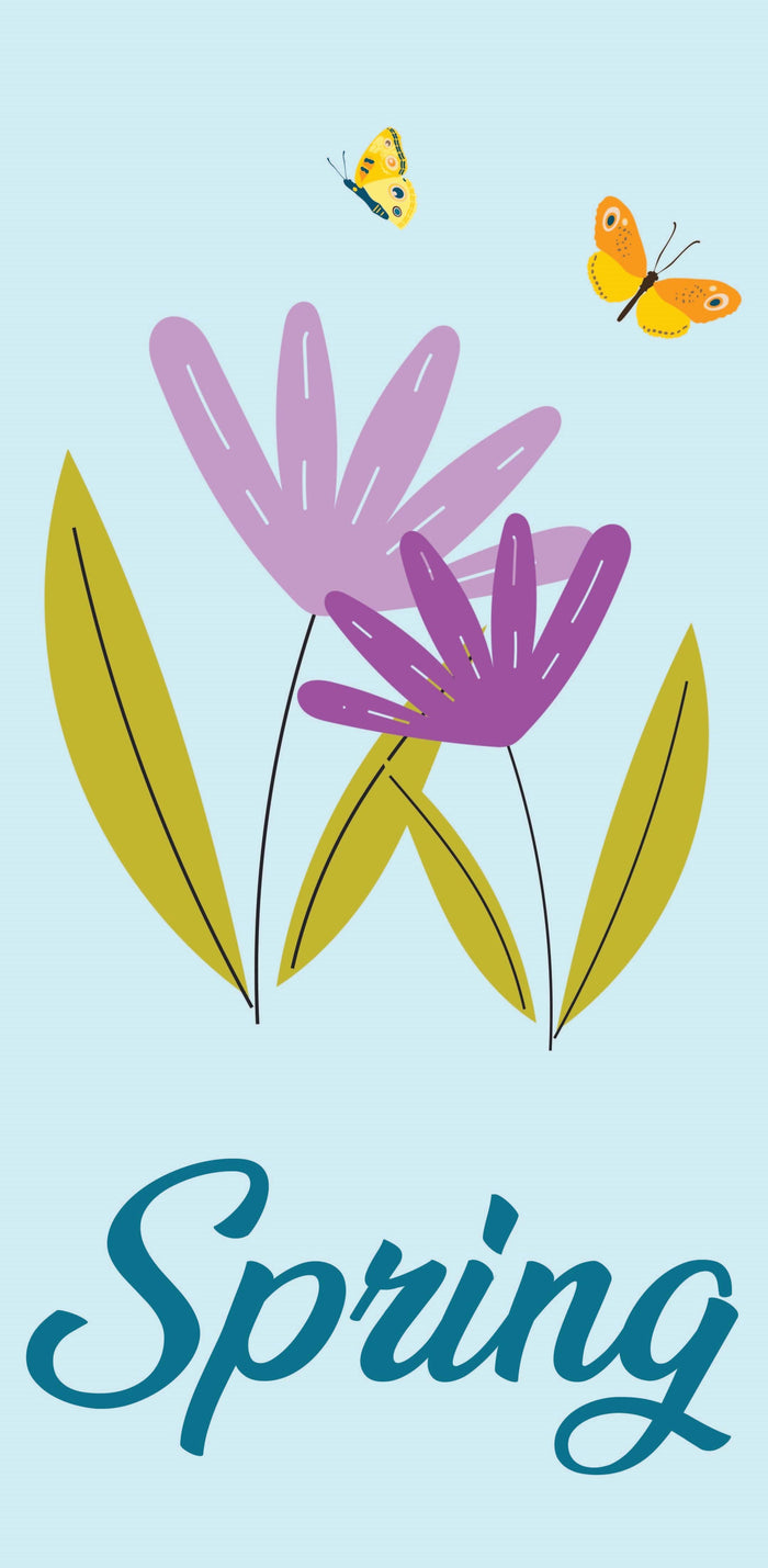 Spring - Flowers with Butterflies Single Vinyl Banner Dekra-Lite