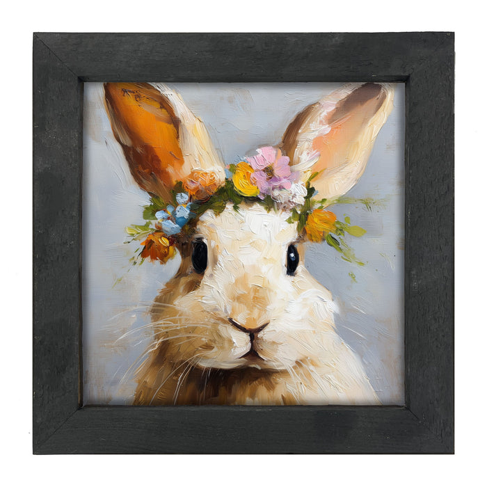 Spring Season Tan Bunny - Framed Art