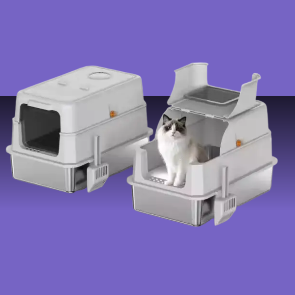 Stainless Steel Covered Litter Box
