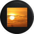 Sunrise Sunset Golden Sky and Clouds Jeep Camper Spare Tire Cover BLACK-CUSTOM SIZE/COLOR/INK- R155 - TireCoverPro