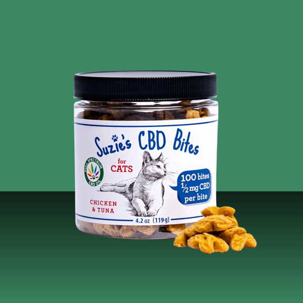 Suzie's CBD Bites for Cats Chicken & Tuna 1/2mg 100 Pack