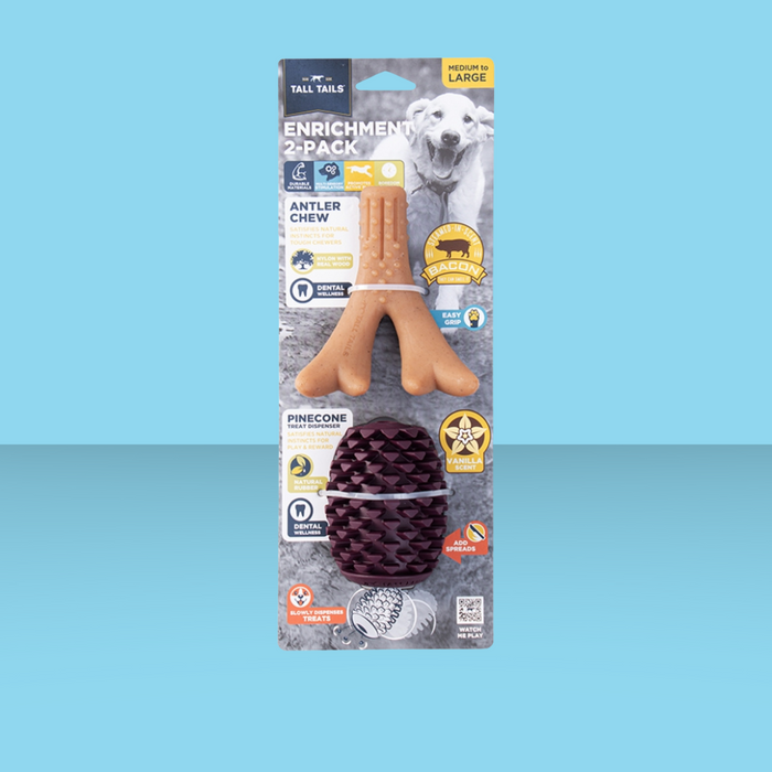 Tall Tails Enrichment 2 Pack Antler & Pinecone 15" S