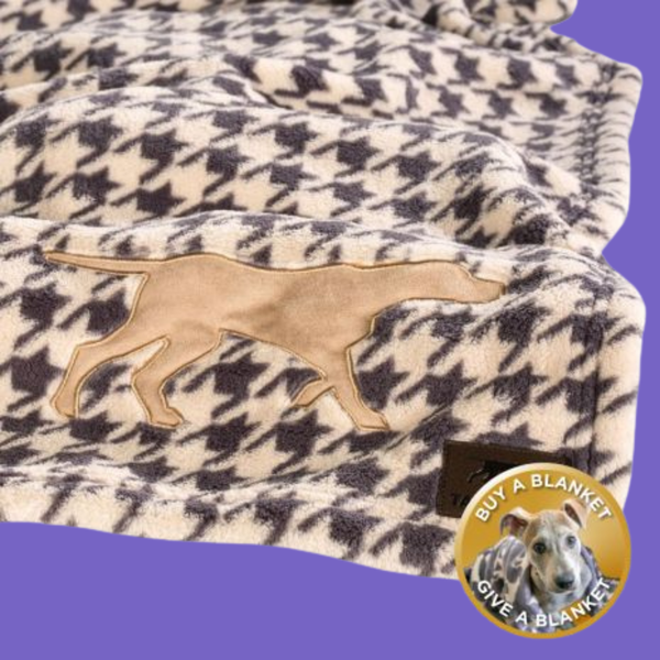 Tall Tails Fleece Throw Houndstooth 40x60"