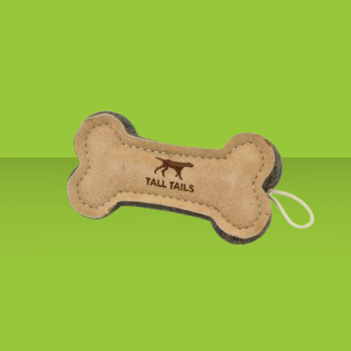 Tall Tails Natural Leather Bone 6"