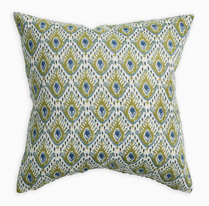 Tashkent Moss Azure Throw Pillow