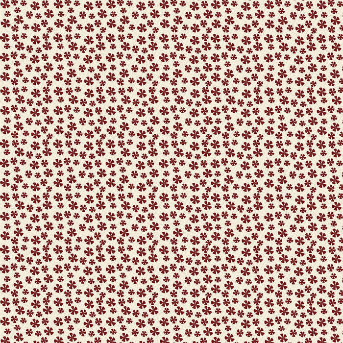 The Colour of Love 80790-11 - Field of Flowers - cream cotton with red flowers
