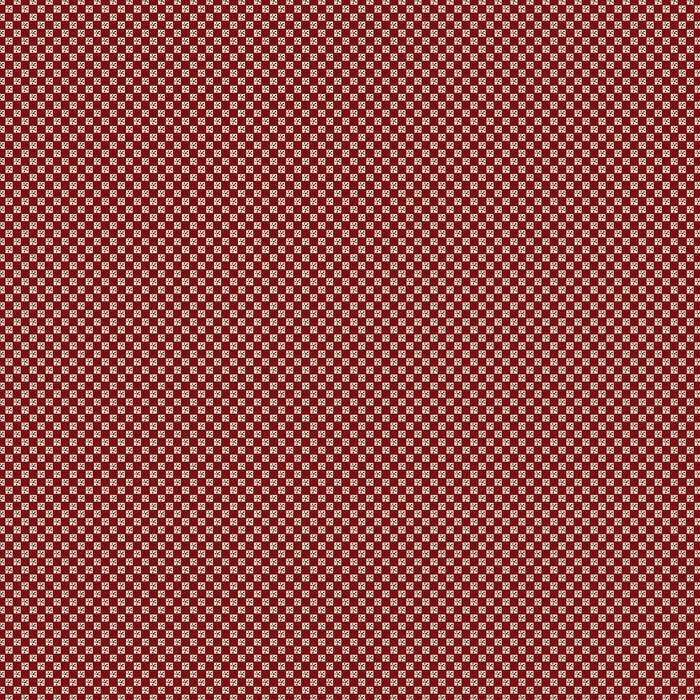 The Colour of Love 80790-3 - Checkers - red and ecru cotton check with red tiny daisy in ecru squares