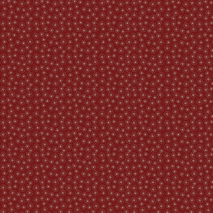 The Colour of Love 80790-4 - Field of Flowers - red cotton with small white daisies