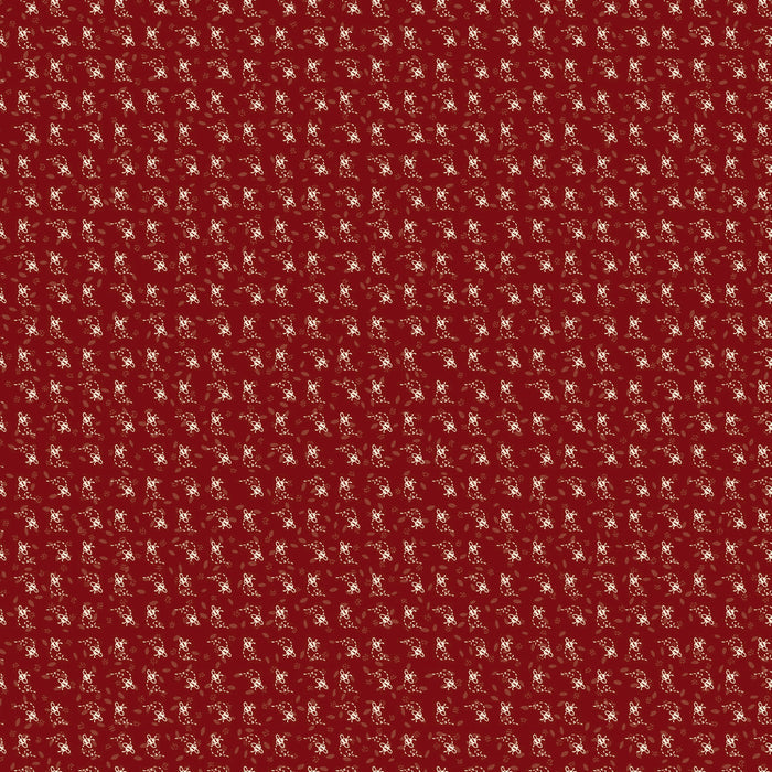 The Colour of Love 80790-7 - Busy Bees - red cotton with tiny white bees