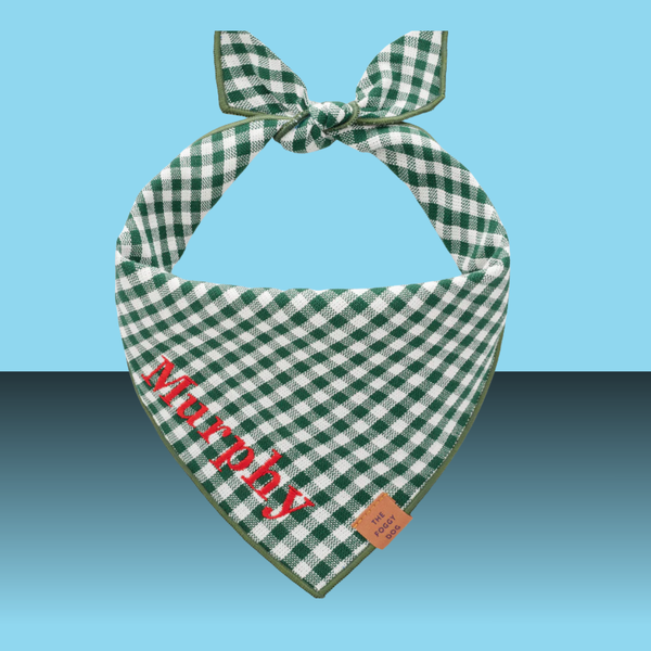 The Foggy Dog Bandana Evergreen Gingham