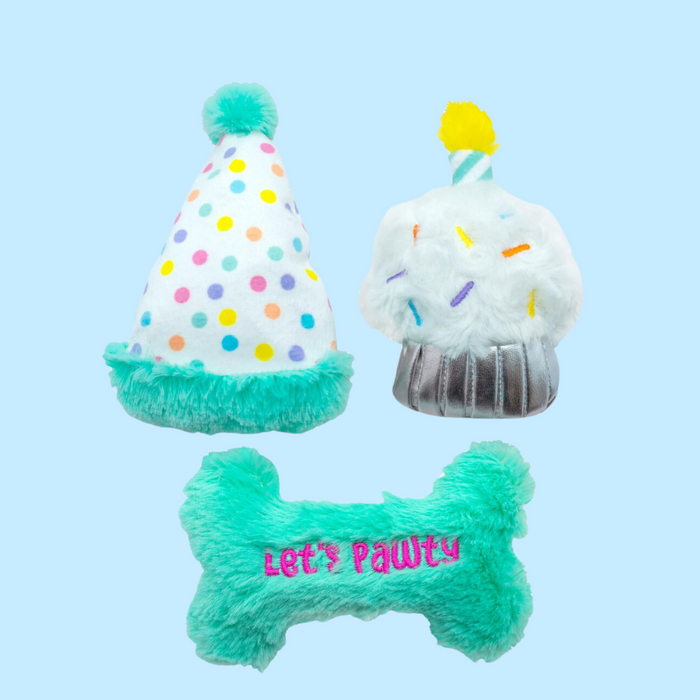 ThoozyPet Birthday Small Plush Toys 3pk