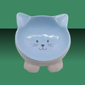 ThoozyPet Ceramic Cat Bowl Blue