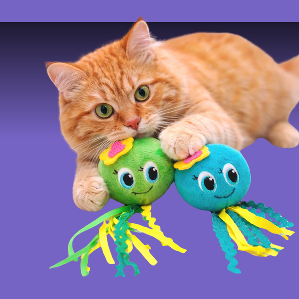 ThoozyPet Octopus wtih Ribbon Tails 2 Pack