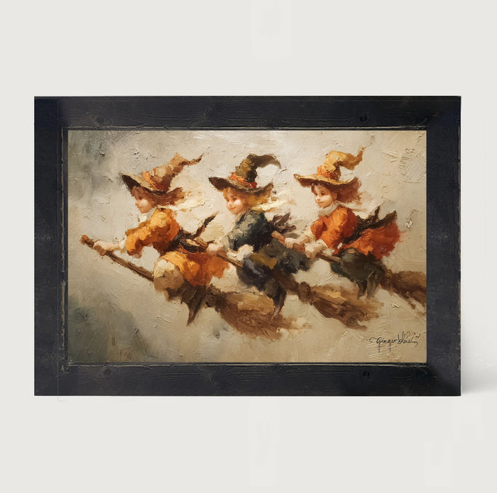 Three Witchy Children - Framed Art