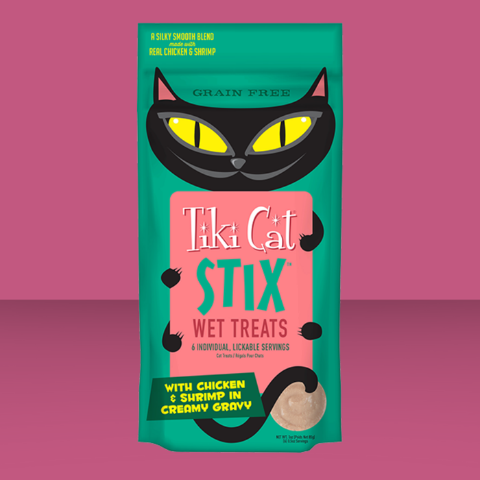 Tiki Cat Stix Mousse Treats Chicken & Shrimp 3oz