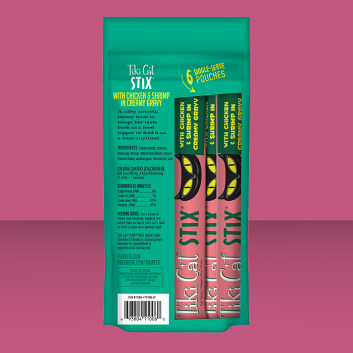Tiki Cat Stix Mousse Treats Chicken & Shrimp 3oz