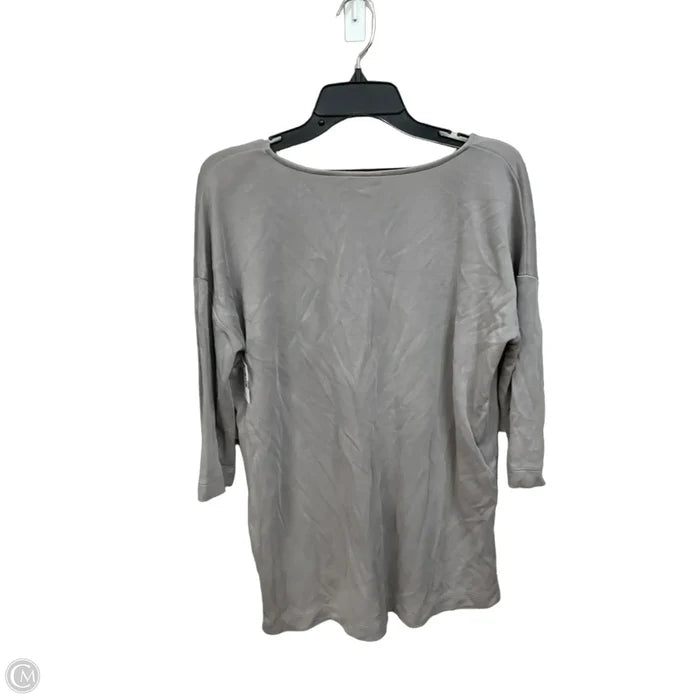Top 3/4 Sleeve Basic By Pure Jill In Grey, Size: S