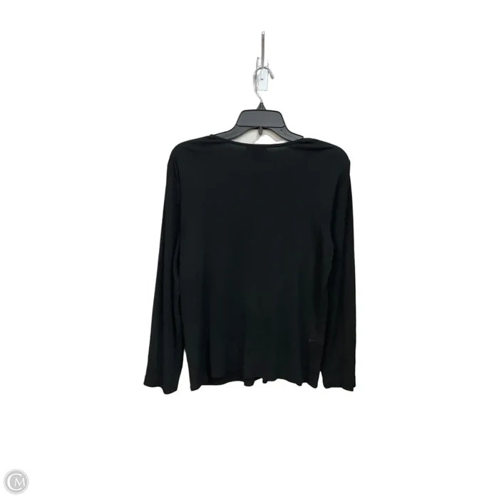 Top Long Sleeve Basic By Eileen Fisher In Black, Size: L