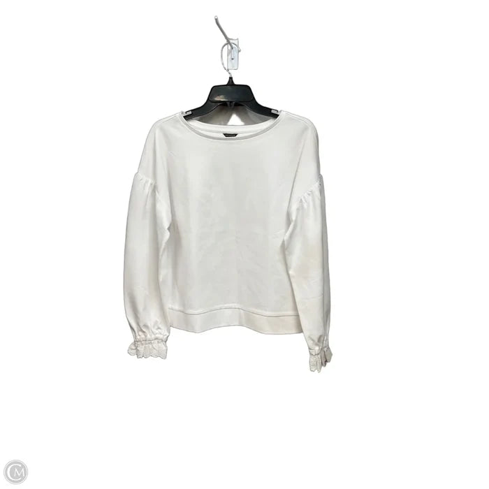 Top Long Sleeve By Ann Taylor In White, Size: S