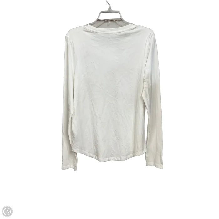 Top Long Sleeve By Gap In White, Size: M