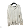 Top Long Sleeve By Saks Fifth Avenue In Cream, Size: Xxl