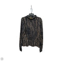 Top Long Sleeve By St. John In Black & Tan, Size: Xl
