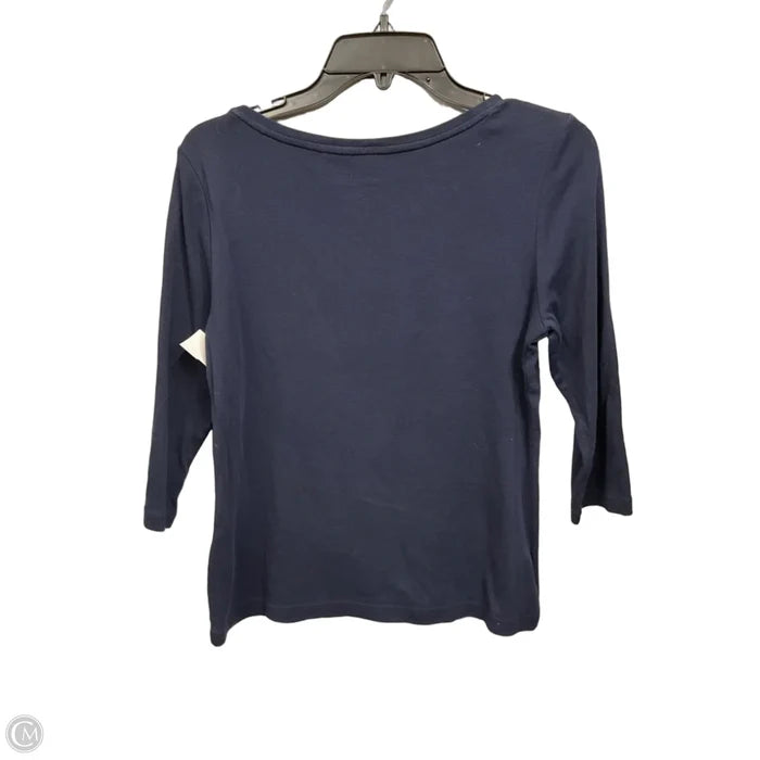 Top Long Sleeve By Talbots In Navy, Size: Mp
