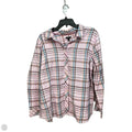 Top Long Sleeve By Talbots In Plaid Pattern, Size: Xl