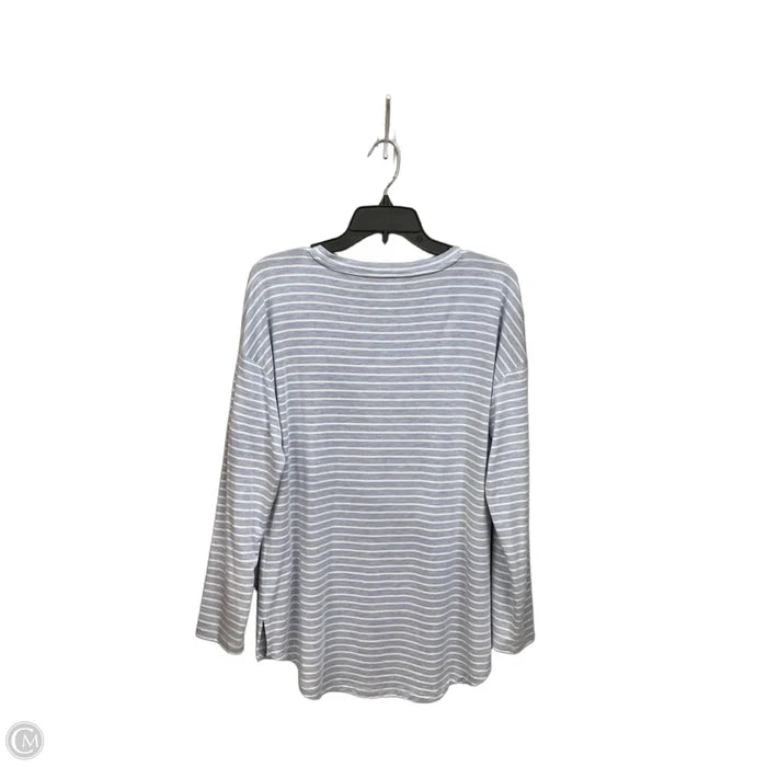 Top Long Sleeve By Talbots In Striped Pattern, Size: Lp
