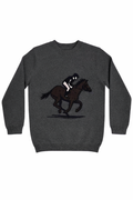 top l/s knit horseman sweatshirt - grey
