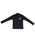 top l/s ribbed crest turtleneck - navy