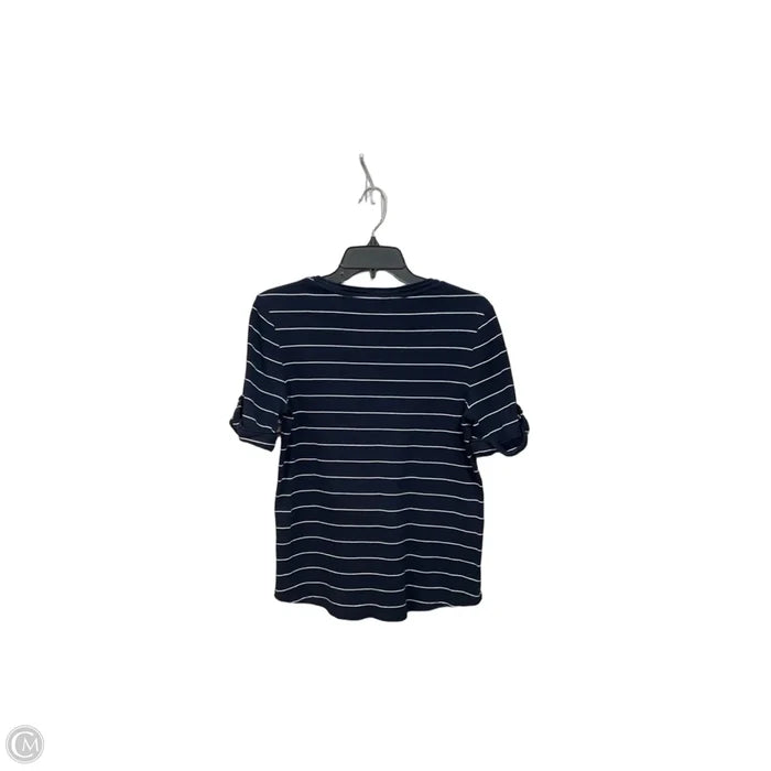 Top Short Sleeve By Chicos In Navy, Size: S