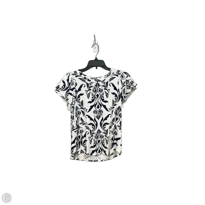 Top Short Sleeve By Chicos In White, Size: Xs