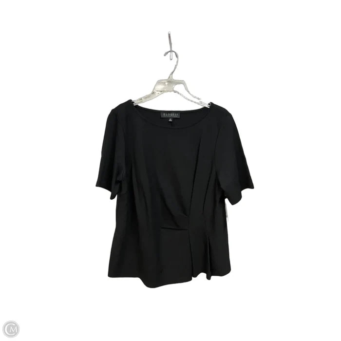 Top Short Sleeve By Eloquii In Black, Size: Xl
