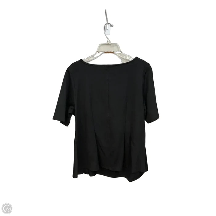 Top Short Sleeve By Eloquii In Black, Size: Xl